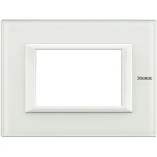 Bticino Rahmen 3modulig white glass