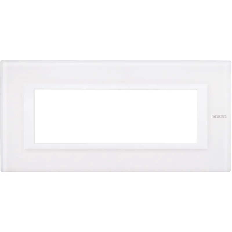 Bticino Rahmen 6modulig white glass