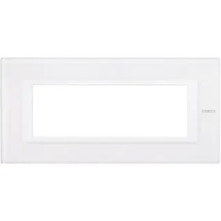 Bticino Rahmen 6modulig white glass