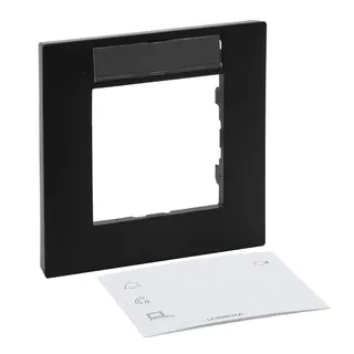 Legrand Rahmen 864561 Niloe Step 1fach m.Beschr.schwarz