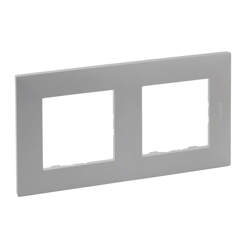 Legrand Rahmen 864372 Niloe Step 2fach aluminium