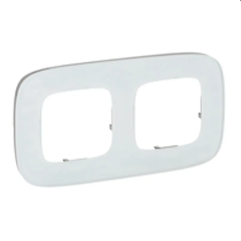 Legrand Rahmen 755542 V.ALL 2-FACH WHITE GLASS