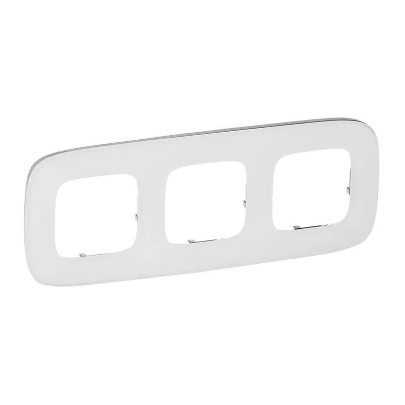 Legrand Rahmen 755543 V.ALL 3-FACH WHITE GLASS