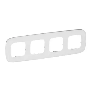 Legrand Rahmen 755544 V.ALL 4-FACH WHITE GLASS