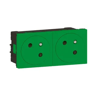 Legrand Steckdose 077162L Mosaic Link 2x 45° F/B gr