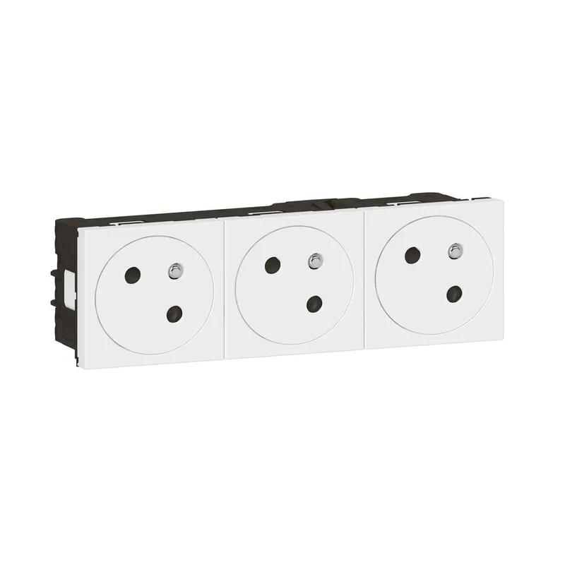 Legrand Steckdose 278165L Mosaic Link 3x 45° F/B ultraws