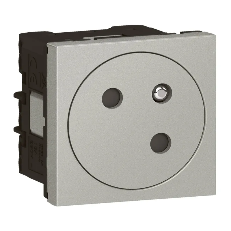 Legrand Steckdose 079245L Mosaic Link 45° F/B alu