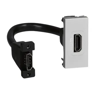 Legrand Anschlusseinheit Mosaic HDMI 2.0 vorv.1mod m.Kabel alu