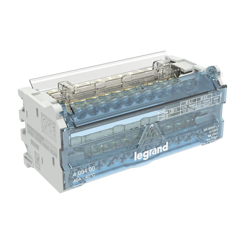 Legrand Klemmenblock 400400 2P/40A 13KL 6M