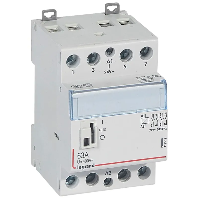 Legrand Installationsschütz, Schaltschütz 412519 CX3 24V 63A 4S M.HD