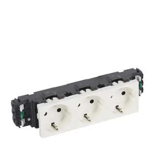 Legrand SCHUKO-Steckdose 077563 MSC 3-FACH weiß SL