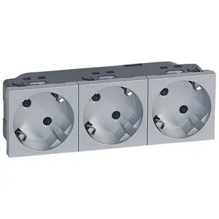Legrand SCHUKO-Steckdose 079283 MSC 3f 45° 6mod alu
