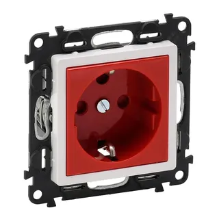 Legrand SCHUKO-Steckdose 753131 VLIFE CODIERT SL rot