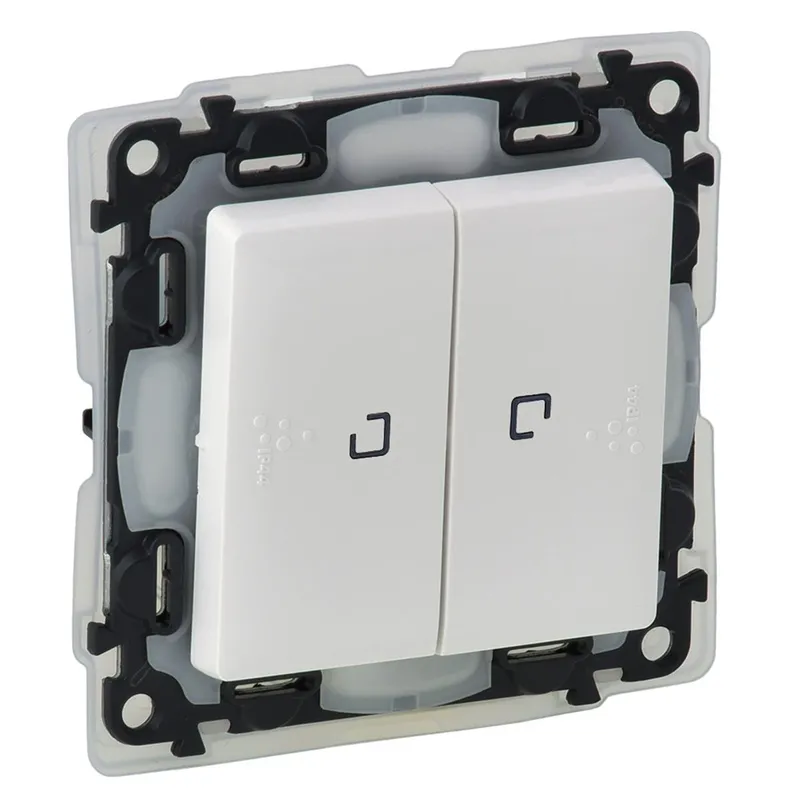 Legrand Doppelwechselschalter 752159 VLIFE IP44 UW