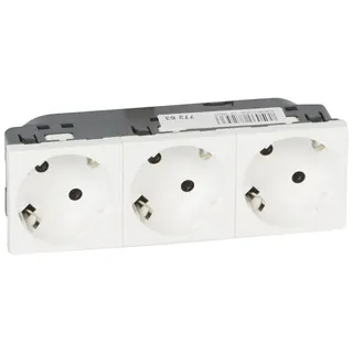 Legrand SCHUKO-Steckdose Mosaic 3x 45° ultrws.