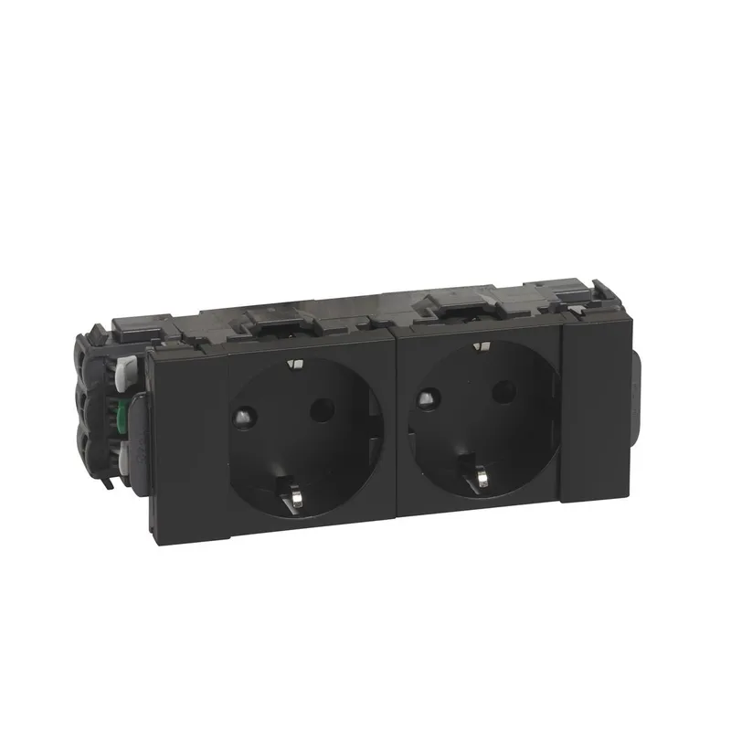 Legrand SCHUKO-Steckdose MSC 2x DLP-Clip sw