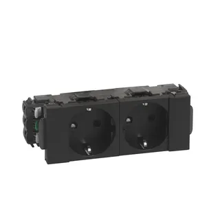 Legrand SCHUKO-Steckdose MSC 2x DLP-Clip sw