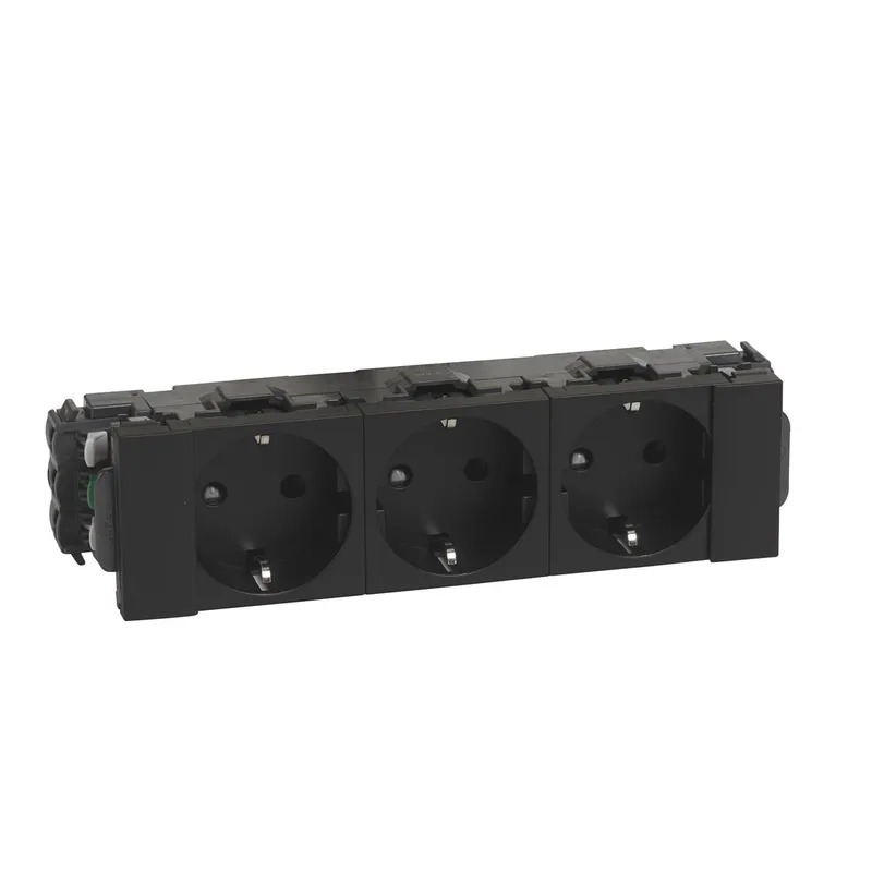 Legrand SCHUKO-Steckdose MSC 3x DLP-Clip sw