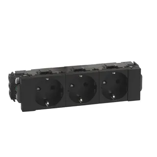 Legrand SCHUKO-Steckdose MSC 3x DLP-Clip sw