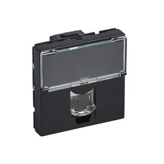 Legrand Einsatz Mosaic 1xRJ45 Kat.6 STP 2-mod.DPL-Cl sw