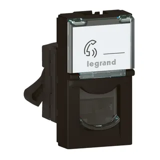 Legrand Einsatz Mosaic 1xRJ45 Kat.6A STP 2-mod.sw