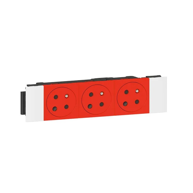 Legrand Steckdose Mosaic 3-f.45° F/B Snap-On EBS rt