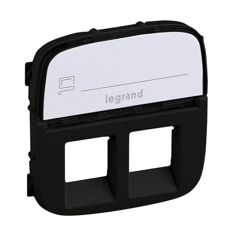 Legrand Abdeckung 755488 V.ALL RJ11/RJ45 BF 2F SW