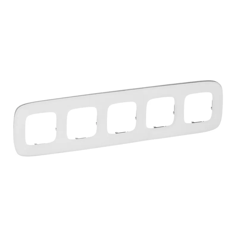 Legrand Rahmen 755545 V.ALL 5-FACH WHITE GLASS
