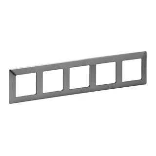 Legrand Rahmen 754155 VLIFE 5-FACH INOXgrau