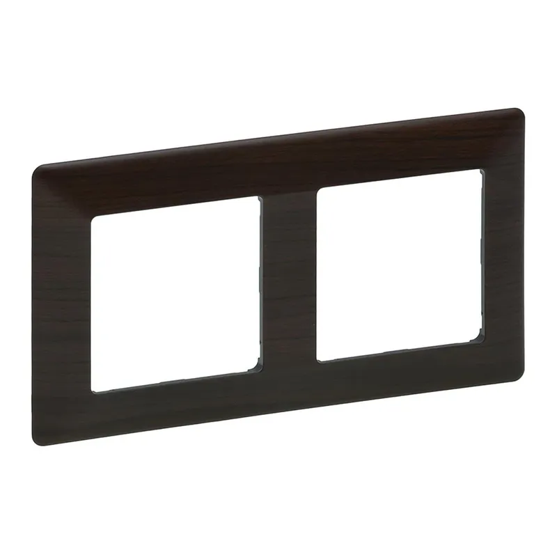 Legrand Rahmen 754172 VLIFE 2-FACH DARK WOOD