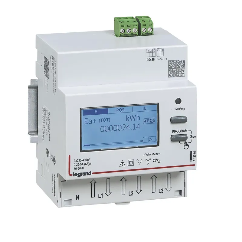 Legrand Zähler 412091 EMDX? 63A 3-ph. DA RS485 4TE