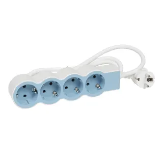 Legrand Steckdosenleisten flach 4xSD 1,5 Mtr.Kabel Soft Blue