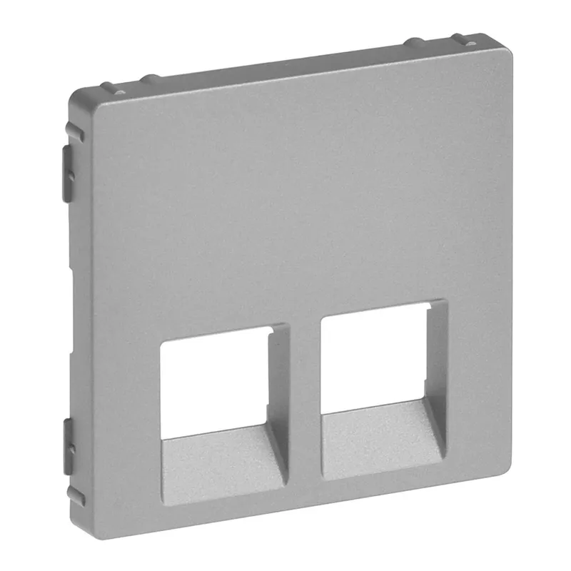 Legrand Abdeckung 755422 VLIFE RJ11/RJ45 2F AL