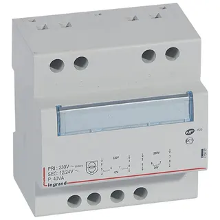 Legrand Sicherheitstransformator SI P:230V/50Hz S:12VAC o.24VAC 40VA 5TE