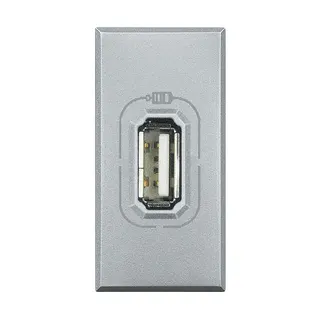 Bticino Netz-/Ladeteil Axolute USB C 1-modulig Aluminium