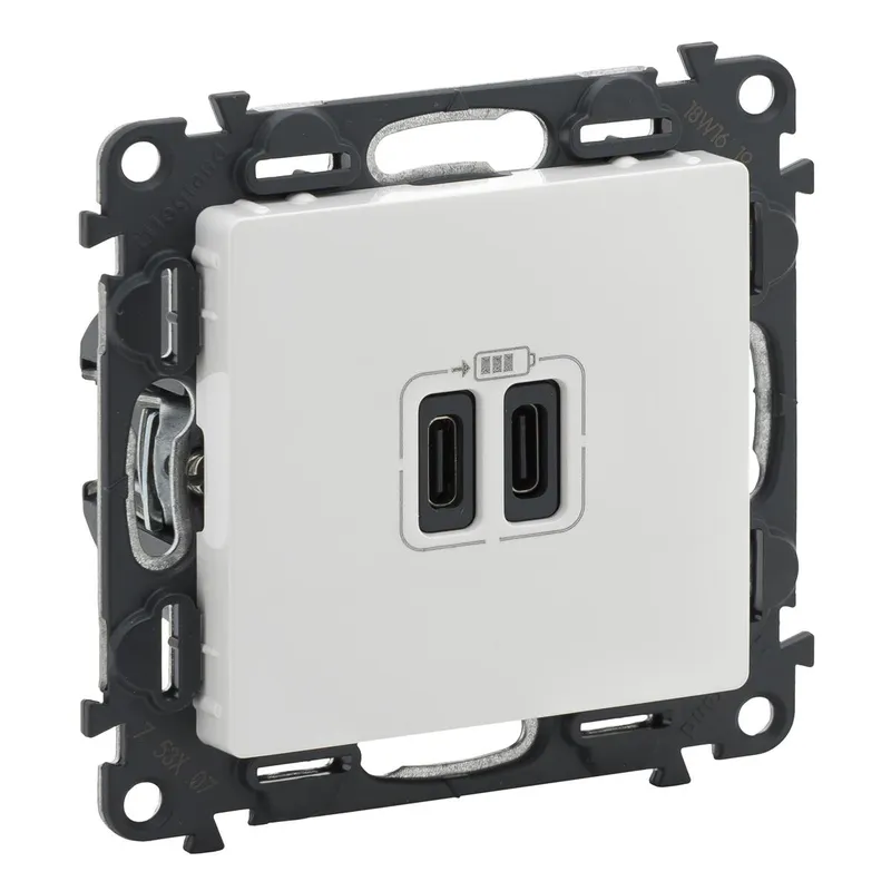 Legrand 753107 VLIFE 2xUSB-C 2MOD 3A UW