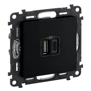 Legrand Steckdose Valena Life 2xUSB Typ A+C 2-mod.3A sw