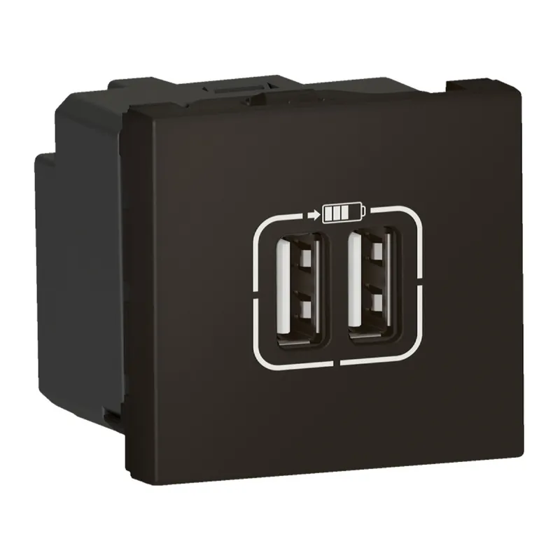 Legrand Steckdose Mosaic 2xUSB Typ A 2-mod.2,4 A 12 W sw