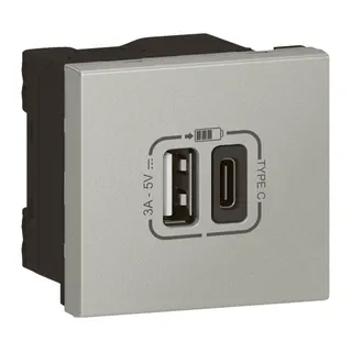 Legrand Steckdose Mosaic USB Typ-A+C LINK 2-mod.3A alu