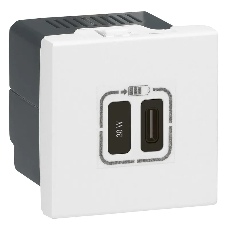 Legrand Steckdose Mosaic USB Typ-C 2-mod.Ladel.30 W uws