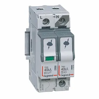 Legrand Überspannungsableiter 412246 SPD T2 40KA 1P+N NR 2M