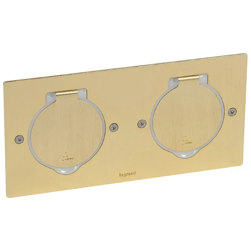 Legrand SCHUKO-Steckdose 2x2Mod Bronze quadratisch