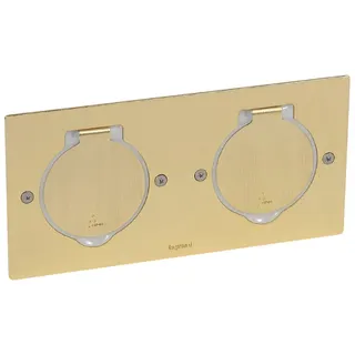 Legrand SCHUKO-Steckdose 2x2Mod Bronze quadratisch