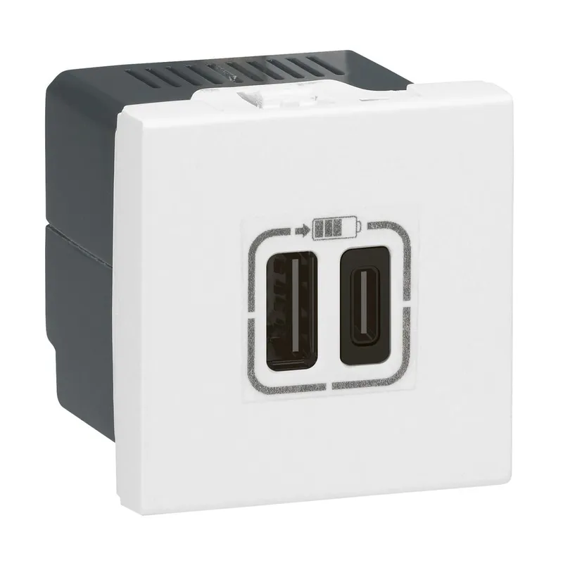 Legrand Modul MSC 2xUSB-A+C 2Mod 2400MA weiss