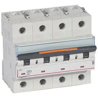 Legrand Leitungsschutzschalter, Automat 409852 DX3 D63A 4P 25KA 6M