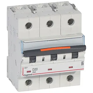 Legrand Leitungsschutzschalter, Automat 409834 DX3 D20A 3P 25KA 4,5M