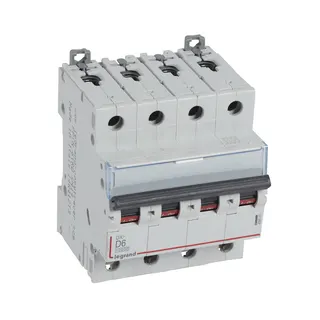 Legrand Leitungsschutzschalter, Automat 409529 DX3 D6A 4P 10KA 4M