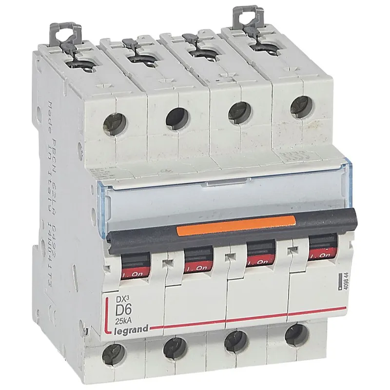Legrand Leitungsschutzschalter, Automat 409844 DX3 D6A 4P 25KA 4M
