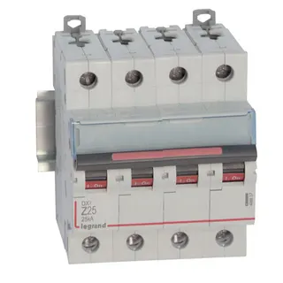 Legrand Leitungsschutzschalter, Automat 409937 DX3 Z25A 4P 25KA 4M