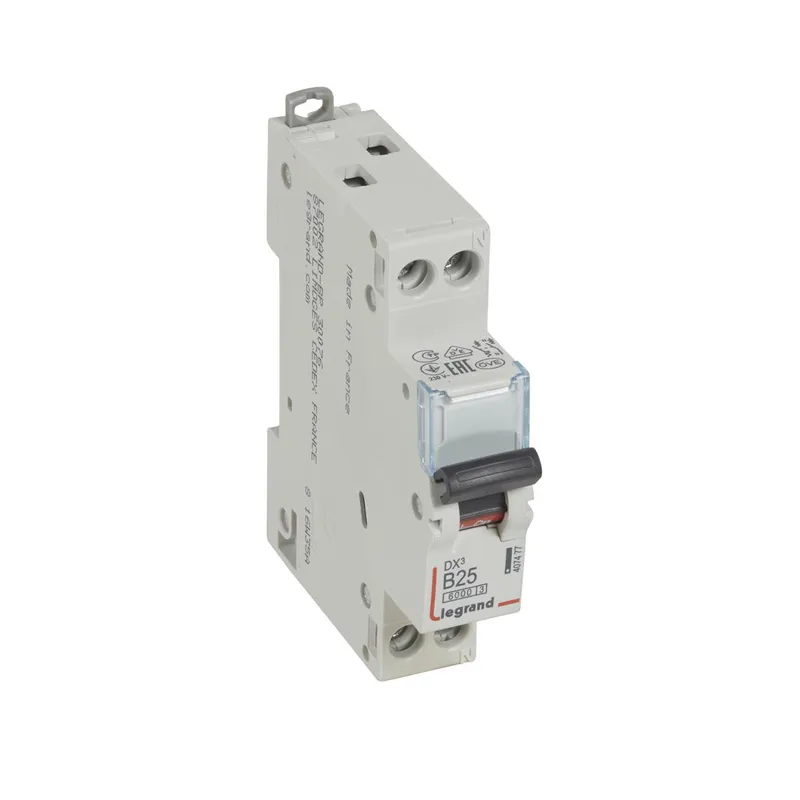 Legrand Leitungsschutzschalter, Automat 407477 DX3 B25A 1P+N 6KA 1M